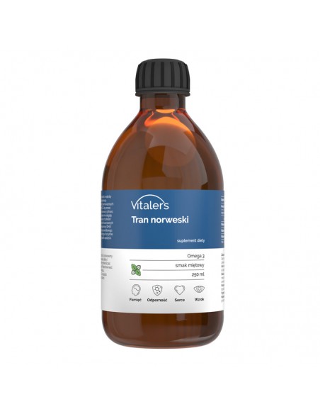 Vitaler's Рыбий жир Omega-3 1200 мг со вкусом мяты, 250 мл